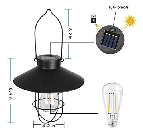 Linternas Solares Colgantes Para Exteriores, Luz De Jardín V