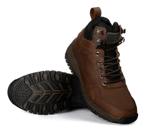 Borcegos Hombre Botas Trekking Tácticos Montaña Cuero Vacuno