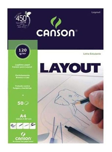 Bloco A4 Papel Layout 120 Gr Com 50 Fls