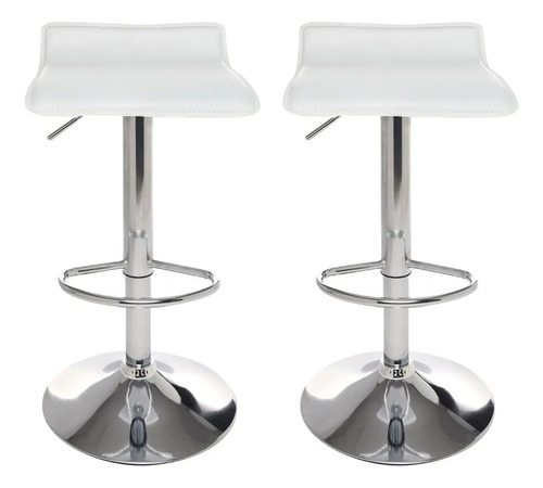 Set De 2 Bancos De Barra Color Blanco