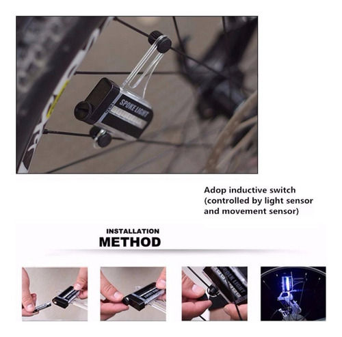 2 Ruedas De Bicicleta Luces Impermeables Llanta De