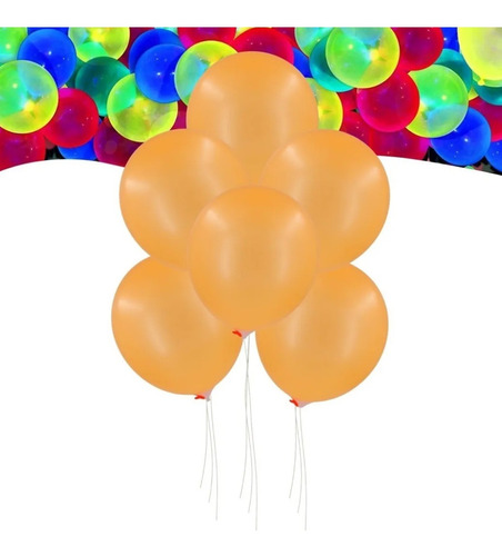 Pack 50 Globos Neón Para Fiestas Flúor. Fluorescentes Uv