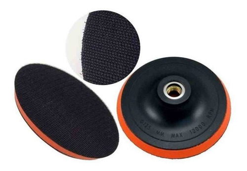 Disco Amoladora Goma P/ Lijas + 20 Lijas C/ Abrojo 125 Mm Cantidad De Granos 20