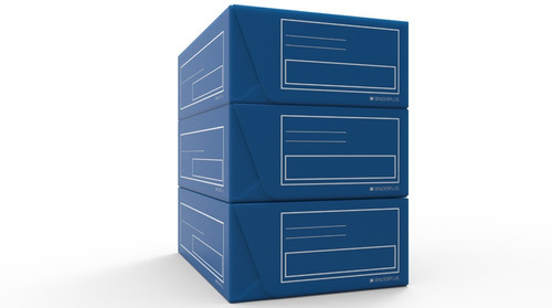 Caja De Archivo Corrugado Plastico Legajo Azul X 10 Unidades