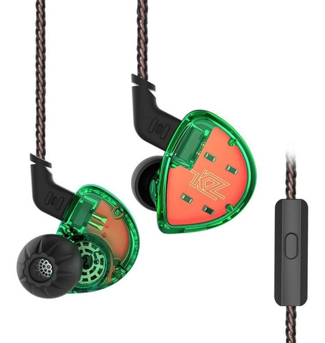 Imagen 1 de 3 de Kz Es4/green Auricular In-ear Sistema Híbrido Carcasa Ergono