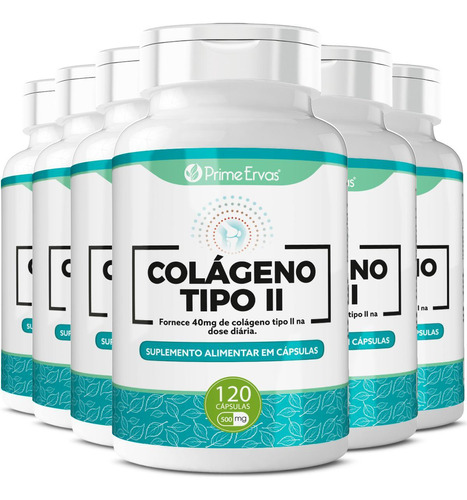 Kit 6 Colágeno Tipo 2 Tipo Il Saúde Articulações 120 Cápsula