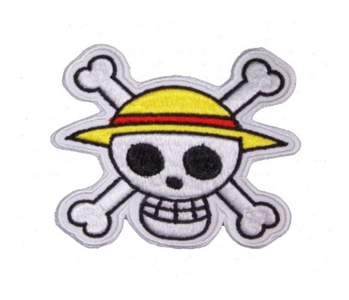 Parche Aplique Bordado Calavera One Piece