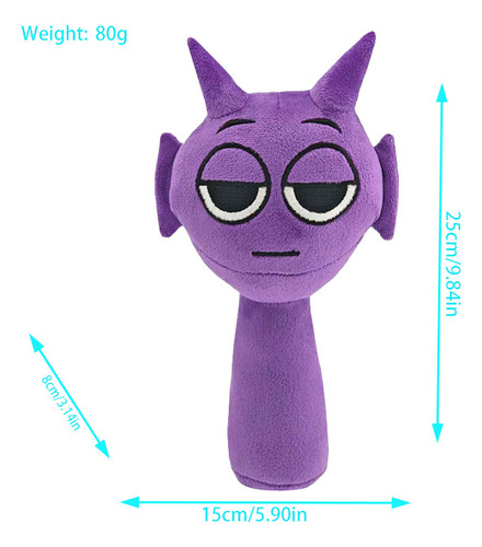 Sprunki Durple Plush Doll Toy Gift For Kids 25cm