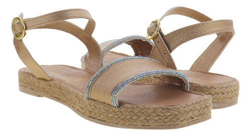 Sandalias Flatform Elegantes Yute Mujer Erez