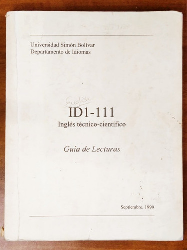 Inglés Técnico Científico / Universidad Simón Bolívar