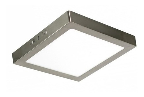 Plafon Led Niquel 12w 17x17cm Calido/frio  Pl1717212 Candil