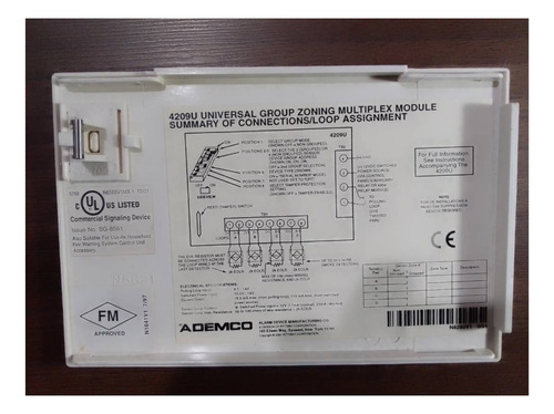 Transponder Módulo De Punto Remoto Ademco 4209u (Usado)