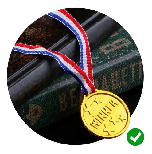Imagen 1 de 10 de Medallas Doradas Ganador Evento Deportivo Niños 5unid Jg8z