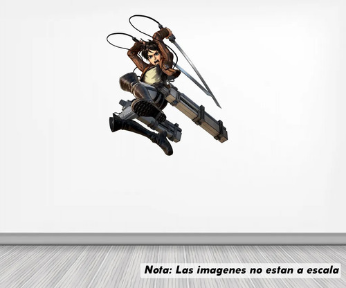 Vinil Sticker Pared 25 Cm. Lado  Attack On Titan Mod. 0205