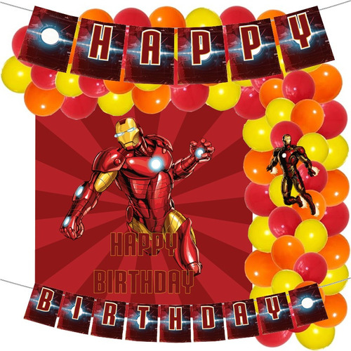 Kit Decorativo Cumpleaños Iron Man