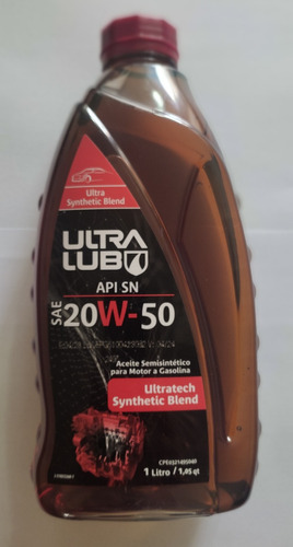 Aceite Semisintético 20w50 Ultralub