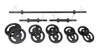 Comprar Kit Completo Musculação Fitness Barras 40kg Anilhas Presilha