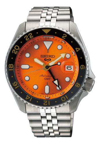 Seiko 5 Sports Gmt Automatico Dial Naranja