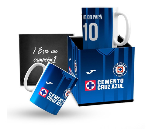 Taza Cruz Azul Regalo De Cumpleaños Para Hombre En Caja