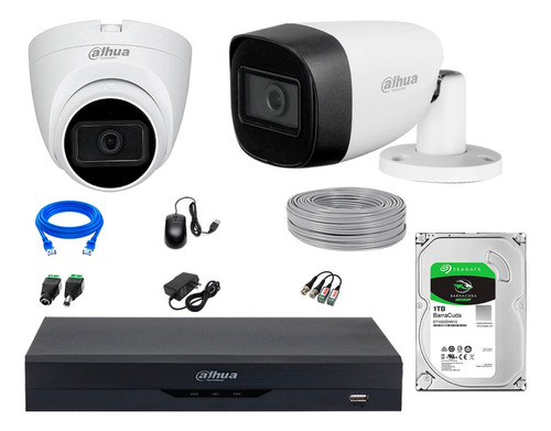 Cámaras Seguridad Kit 2 Fhd 2 Camara Audio + 1tb Rec Facial