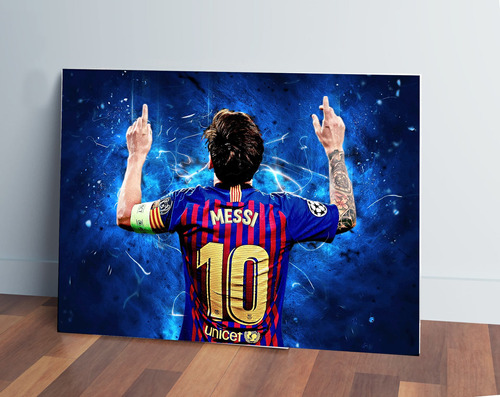 Cuadro 258 Lionel Messi 50x70 Mdf Memoestampados