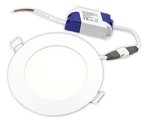 Panel Plafon Led Circular De Embutir 8w Tbcin Color Luz Fria