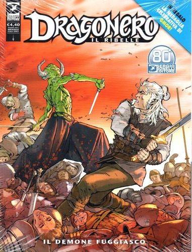 Dragonero Il Ribelle Nº 19 -  Vai Com A Moeda Comemorativa Do Gmor - Il Demone Fuggiasco - 100 Páginas Em Italiano - Sergio Bonelli Editore - Formato 16 X 21 - Capa Mole - 2021 - Bonellihq G23