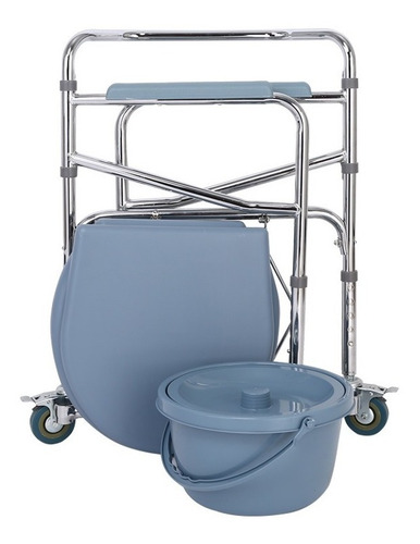 Imagen 5 de 5 de Sobre Water Elevador Inodoro Con Ruedas Silla De Ducha Metal