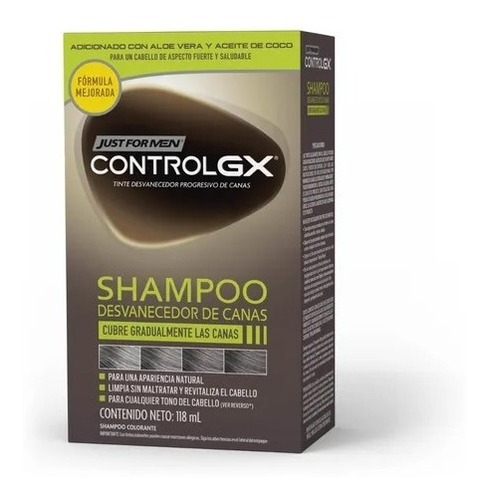 Shampoo Controlgx Just for men en tubo depresible de 118mL por 1 unidad
