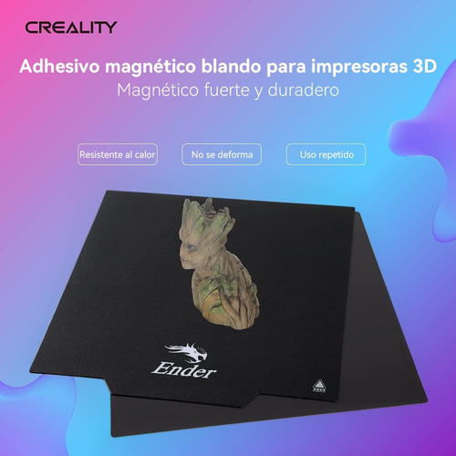 Cama Caliente Flexible Magnética Para Creality Ender 3 Y Pro