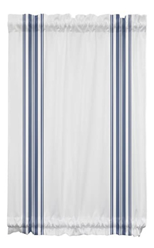 Cortinas Blancas Para Puerta Francesa Con Rayas Verticales