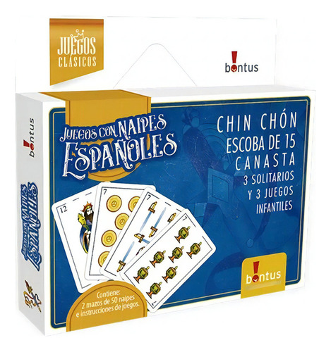 Juego De Cartas Naipes Españoles Bontus 632 Reverso Multicolor