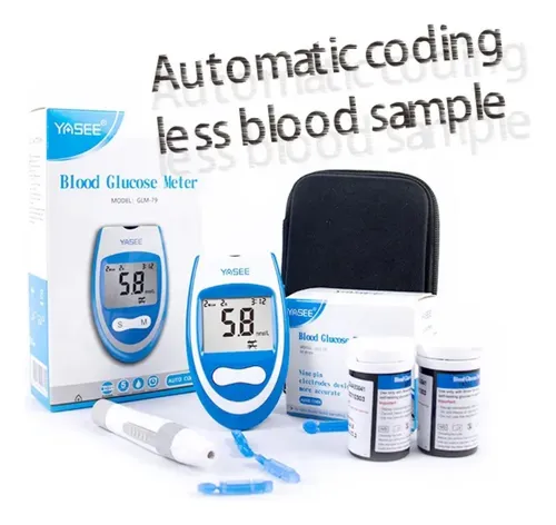 Glucometro Digital Yasee Kit 50+50 Tiras Puntas Medidor Gluc
