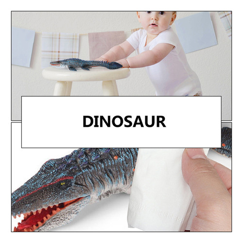Adorno De Plesiosaurio Modelo Dinosaurio De Plástico Macizo,