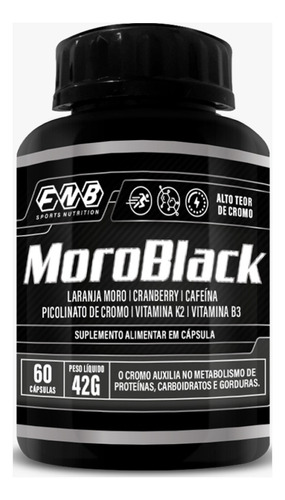 Moroblack 60 Cápsulas - (laranja Moro + Cafeina) Flora Nativ Sabor Sem Sabor