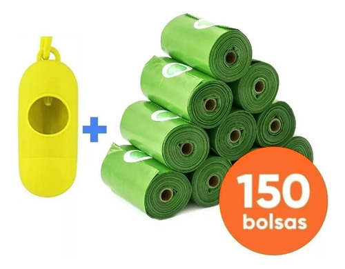 Imagen 1 de 9 de Bolsitas Sanitarias Perro Portabolsa Biodegradables Cacax150