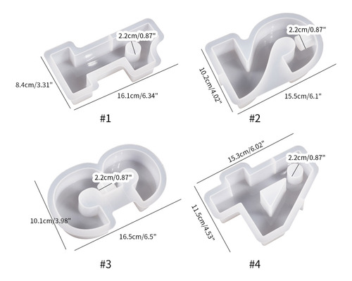 Molde De Resina Epoxi Para Velas Con Números Geométricos (4