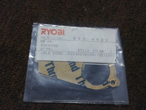 Empacadura Ryobi Modelo B7210 Codigo 6930022 Be 4240 X2pieza