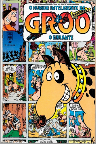 Hq 2 O Humor Inteligente De Groo O Errante 19 E 20*(sem Capas) Aragones Marvel Abril 1991 (Usado)