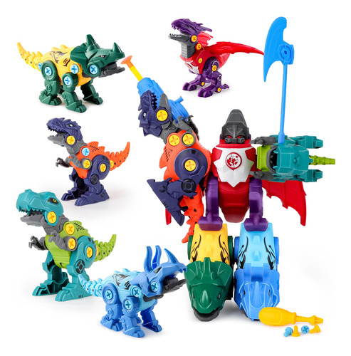 Deao Dinosaurio 5 En 1 Combiner Transformer Robot Juguetes P