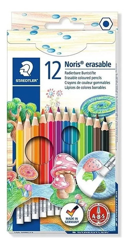 Lapices Staedtler Noris Erasable Borrables X 12 Colores  