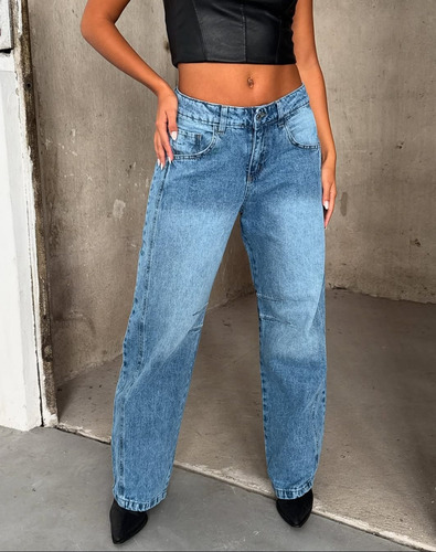 Jeans Mujer Mom Wide Baggy Modelos Exclusivos Oversize