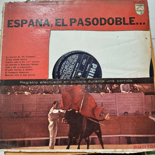 Vinilo España El Pasodoble Y Ole Registro Una Corrida Es1