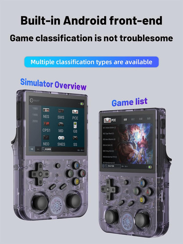 Console De Videogame Portátil De Vídeo Retrô Rg353v Com Tela