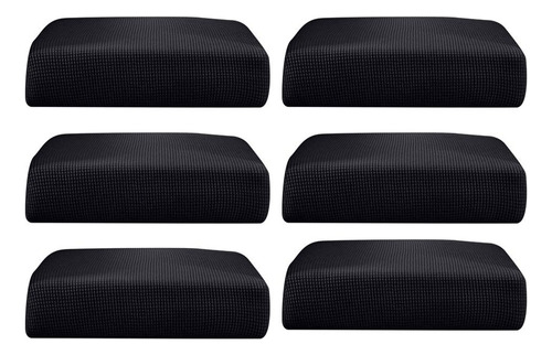 6pcs Black_size S Funda De Cojín Elástica Para Asiento De