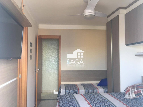 Imagem 14 de 30 de Todo Planejado E Decorado! Vista Mar! Apartamento Com 3 Dormitórios À Venda, 128 M² Por R$ 900.000 - Canto Do Forte - Praia Grande/sp - Ap4135