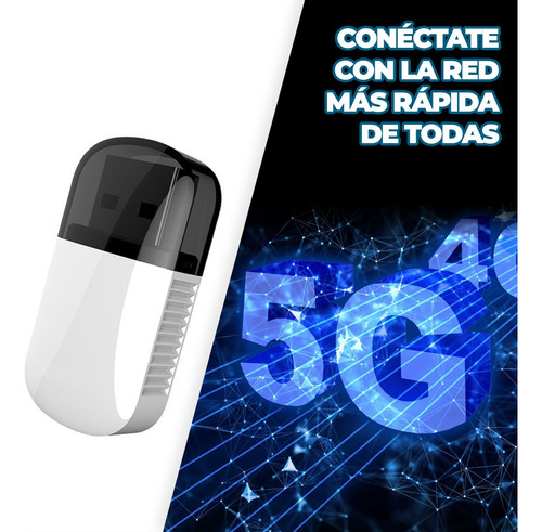 Adaptador Usb Wifi Inalámbrico 5g Y Bluetooth 2 En 1