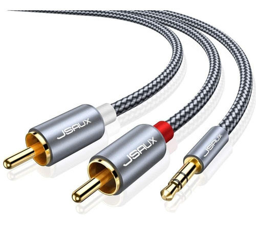 Cable Trenzado Stereo 2 Metros 3.5mm Macho A 2 Rca Machos 