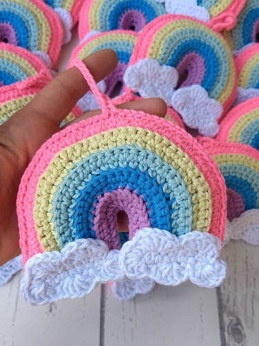 Arcoiris A Crochet, Souvenir, Colgante