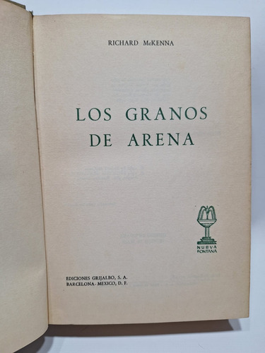 Antiguo Libro Los Granos De Arena Richard Mckenna 1964 Le380